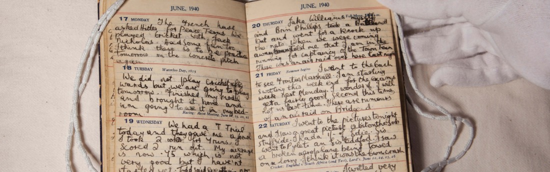Image of a page from Burton's diary