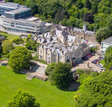 aerial view of Abbey