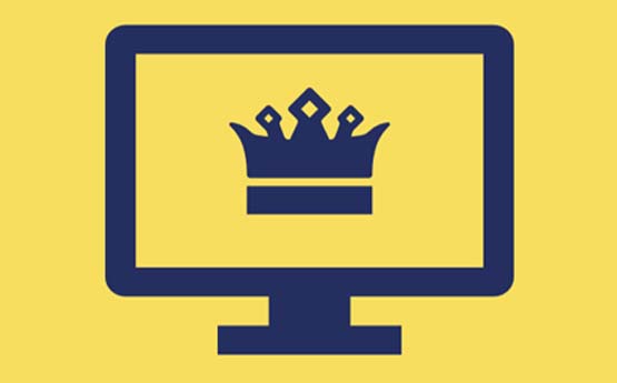 A screen displaying a crown