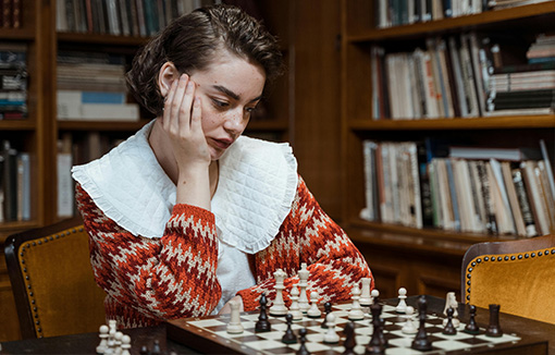 a person playing chess