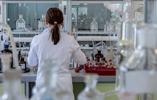 a student in a lab