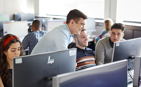 Students in computer lab