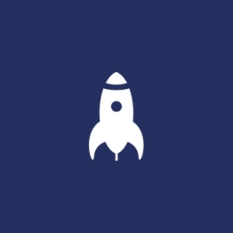 Academic Opportunities rocket hexagon icon