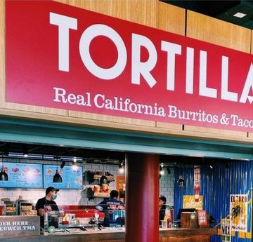 Tortilla food outlet sign