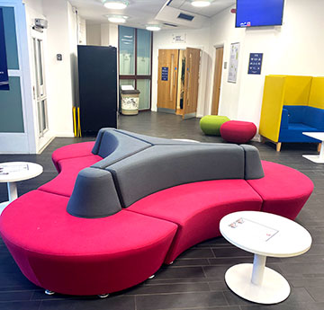 Seating area in Richard Price Building