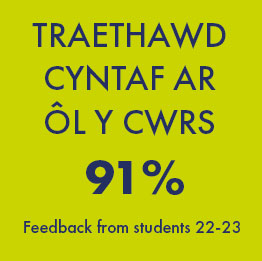 Traethawd cyntaf ar ôl y cwrs, 91%!