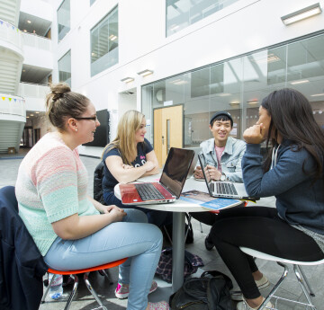 students studying